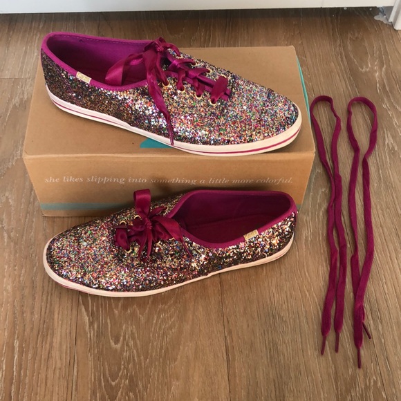 pink glitter keds